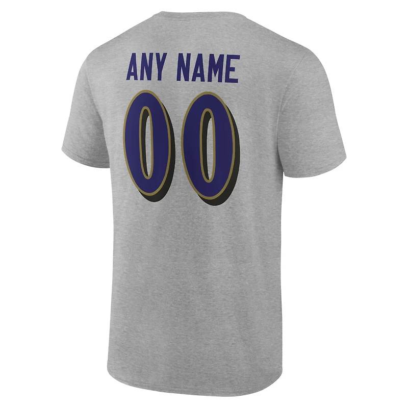 Men's Baltimore Ravens Team Authentic Personalized Name & Number T-Shirt