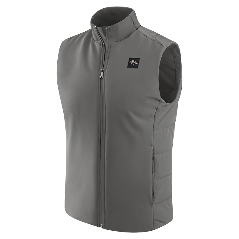 Men's J. Palmer  Graphite Baltimore Ravens Front Office Full-Zip Vest