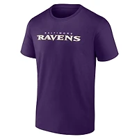 T-shirt homme avec logo, violet, Baltimore Ravens, numéro 1, papa