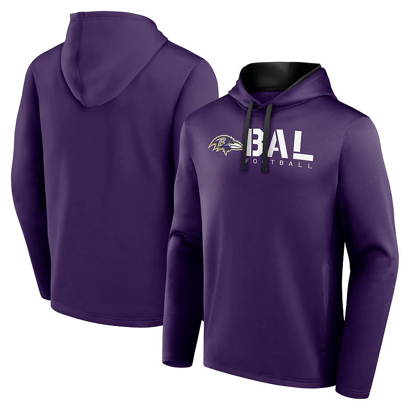 Sweat à capuche violet avec logo Athletic pour homme des Baltimore Ravens Head Start