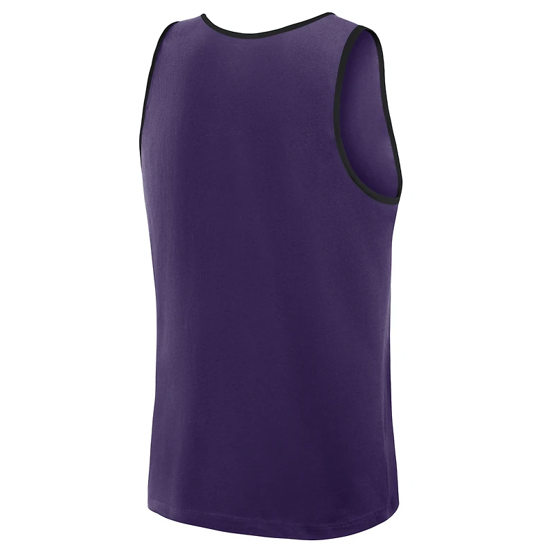 Débardeur violet à logo athlétique pour homme des Baltimore Ravens, succès inégalé