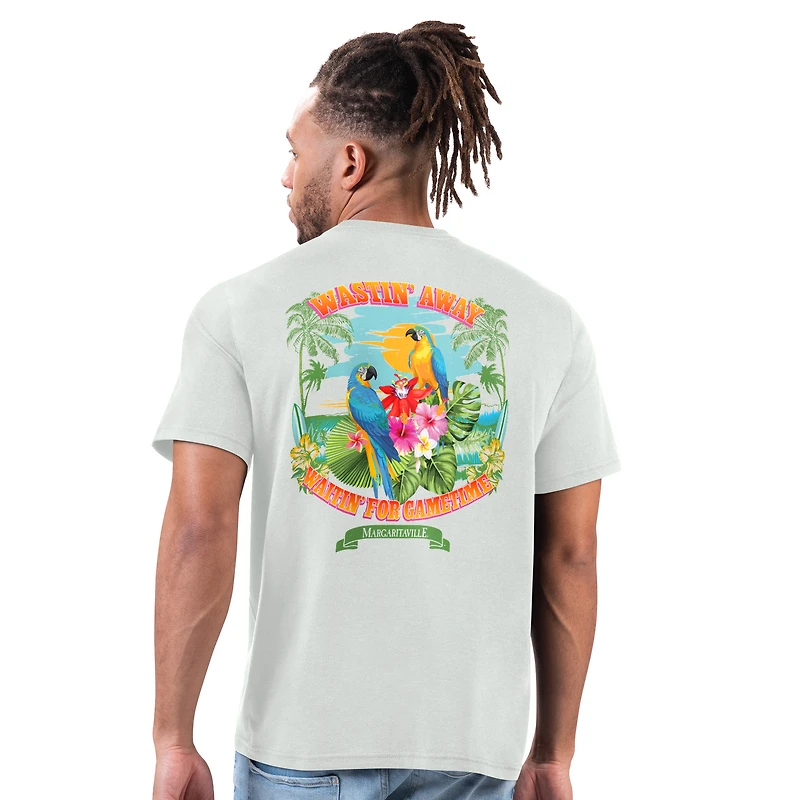 T-shirt gris pour homme Margaritaville Baltimore Ravens Wastin' Away