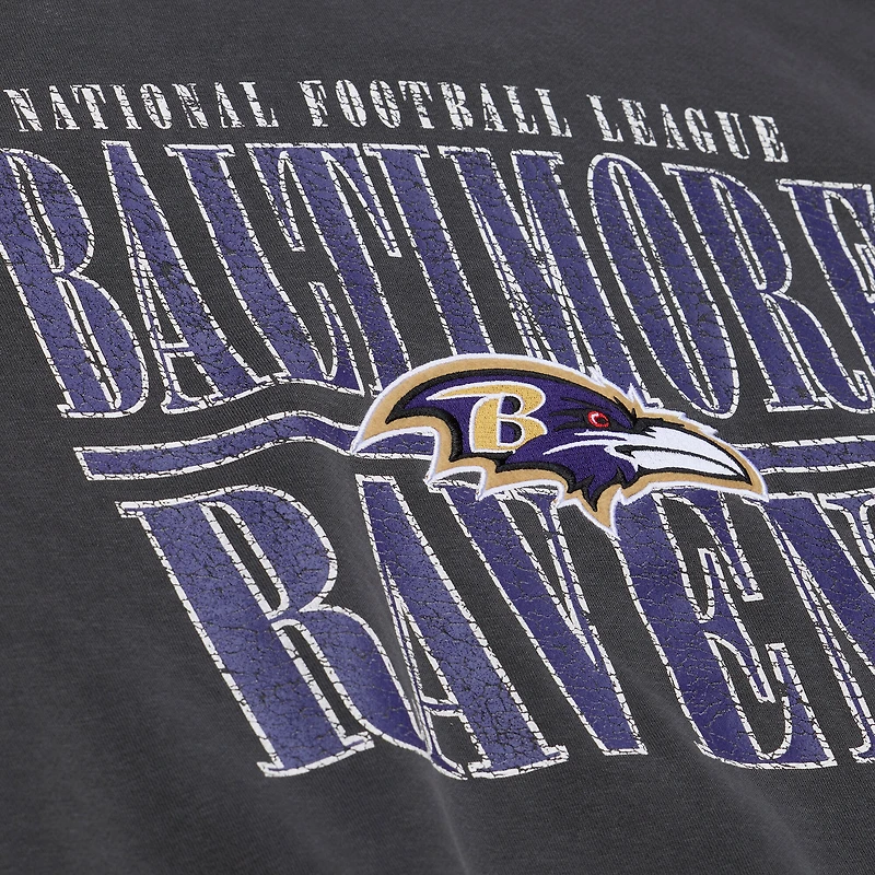 Men's Mitchell & Ness Black Baltimore Ravens Downtown Collection Fleece Sweatshirt
