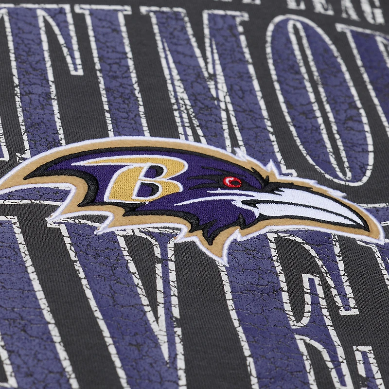 Men's Mitchell & Ness Black Baltimore Ravens Downtown Collection Fleece Sweatshirt