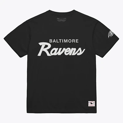 Men's Mitchell & Ness Black Baltimore Ravens Head Coach Classic T-Shirt