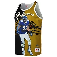 Débardeur pour homme Mitchell & Ness Ray Lewis Noir/Or Baltimore Ravens Retired Player Graphic
