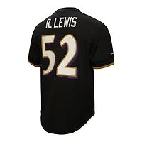 Men's Mitchell & Ness Ray Lewis Black Baltimore Ravens Retired Player Name Number Mesh Top