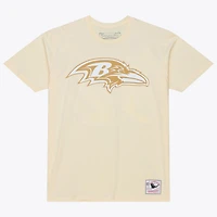 Men's Mitchell & Ness Ray Lewis Cream Baltimore Ravens Sandman Name Number T-Shirt