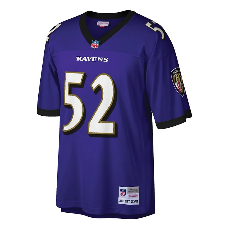 Men's Mitchell & Ness Ray Lewis Purple Baltimore Ravens Big Tall 2000 Retired Player Replica Jersey