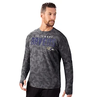 T-shirt à manches longues camouflage Performance Baltimore Ravens MSX by Michael Strahan pour homme