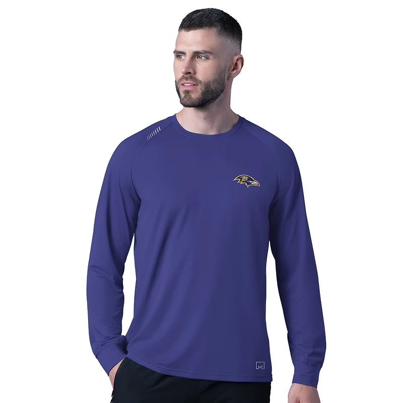 Men's MSX by Michael Strahan Purple Baltimore Ravens Forward Long-Sleeve T-Shirt