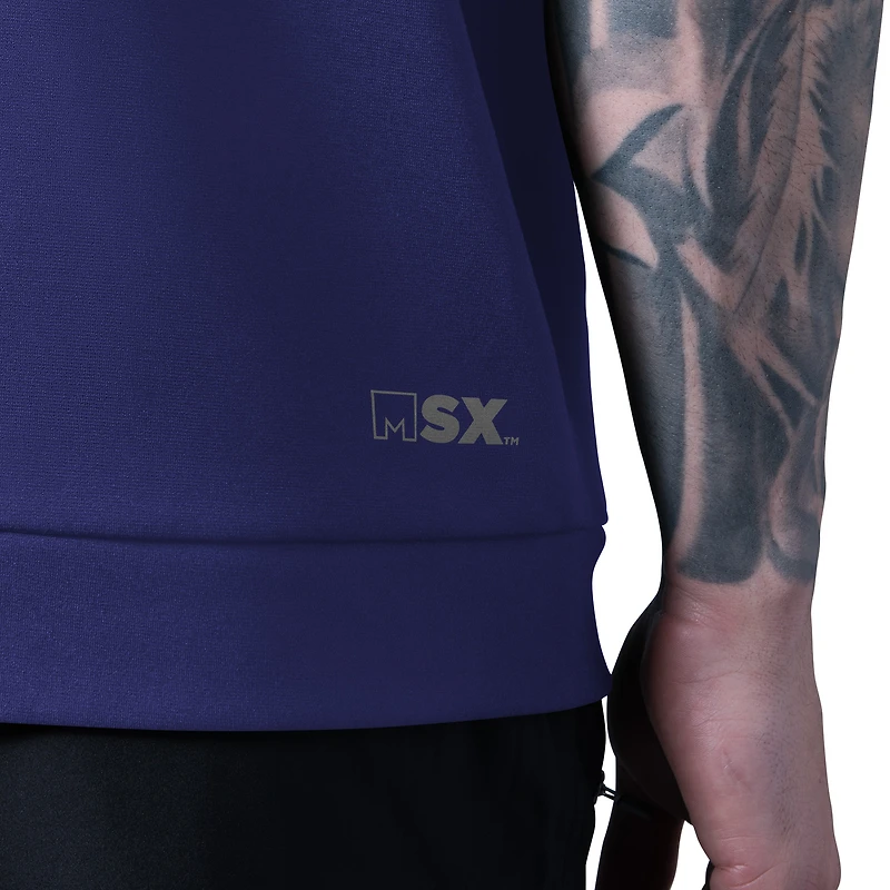 Sweat à capuche sans manches violet MSX by Michael Strahan des Baltimore Ravens pour homme