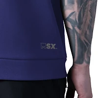 Sweat à capuche sans manches violet MSX by Michael Strahan des Baltimore Ravens pour homme