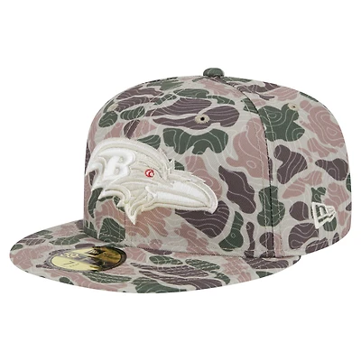 Casquette ajustée 59FIFTY Geo Camo Baltimore Ravens de New Era pour homme
