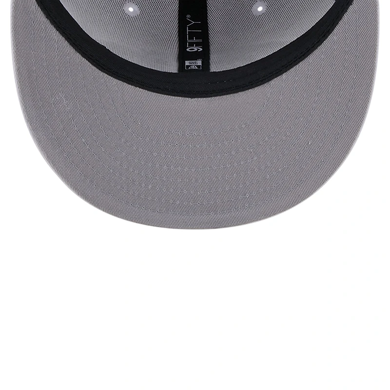Casquette Snapback 9FIFTY New Era Baltimore Ravens Main blanc sur blanc pour homme