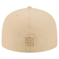 Casquette ajustée A-Frame 59FIFTY beige clair pour homme des Baltimore Ravens de New Era