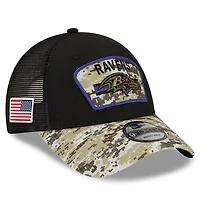 Men's New Era Black/Camo Baltimore Ravens 2021 Salute To Service