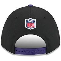 Men's New Era Black/Purple Baltimore Ravens 2025 NFL Draft 9FORTY M-Crown A-Frame Adjustable Hat