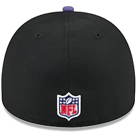 Men's New Era Black/Purple Baltimore Ravens 2025 NFL Draft On Stage A-Frame 59FIFTY Fitted Hat