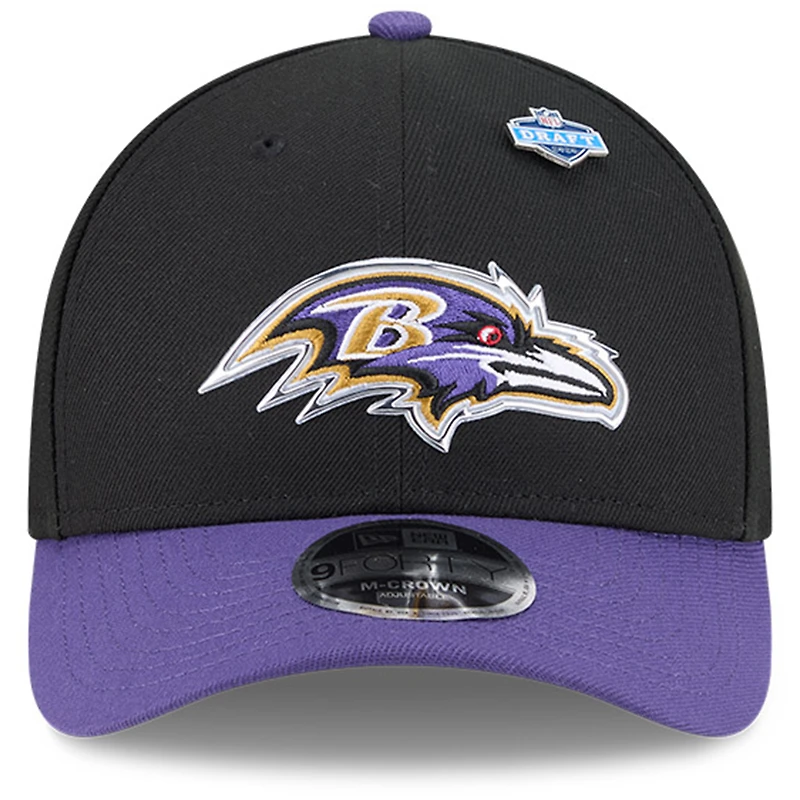 Men's New Era  Black/Purple Baltimore Ravens 2026 NFL Draft 9FORTY M-Crown Adjustable Hat