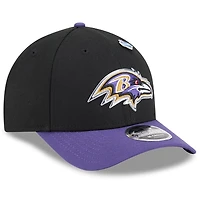 Casquette ajustable New Era noire et violette Baltimore Ravens 2026 NFL Draft 9FORTY M-Crown pour homme