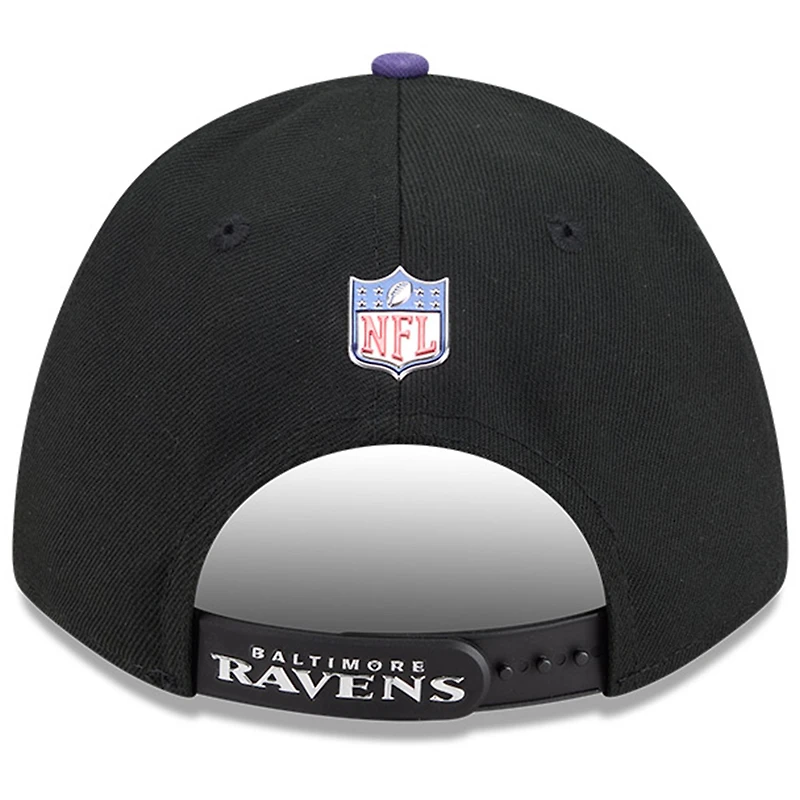 Men's New Era Black/Purple Baltimore Ravens 2026 NFL Draft 9FORTY M-Crown Adjustable Hat