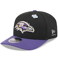 Casquette ajustable New Era noire et violette Baltimore Ravens 2026 NFL Draft 9SEVENTY pour homme