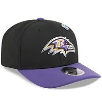 Casquette ajustable New Era noire et violette Baltimore Ravens 2026 NFL Draft 9SEVENTY pour homme