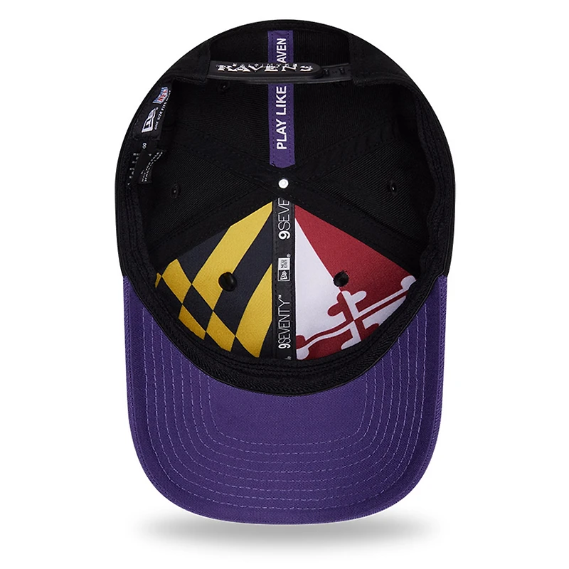 Casquette ajustable New Era noire et violette Baltimore Ravens 2026 NFL Draft 9SEVENTY pour homme