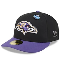 Men's New Era  Black/Purple Baltimore Ravens 2026 NFL Draft Pre-Curved 59FIFTY Fitted Hat