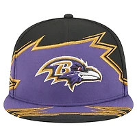 Men's New Era  Black/Purple Baltimore Ravens Break 59FIFTY Fitted Hat