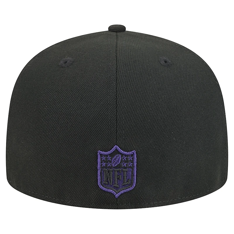 Men's New Era  Black/Purple Baltimore Ravens Break 59FIFTY Fitted Hat