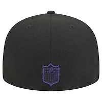 Men's New Era  Black/Purple Baltimore Ravens Break 59FIFTY Fitted Hat