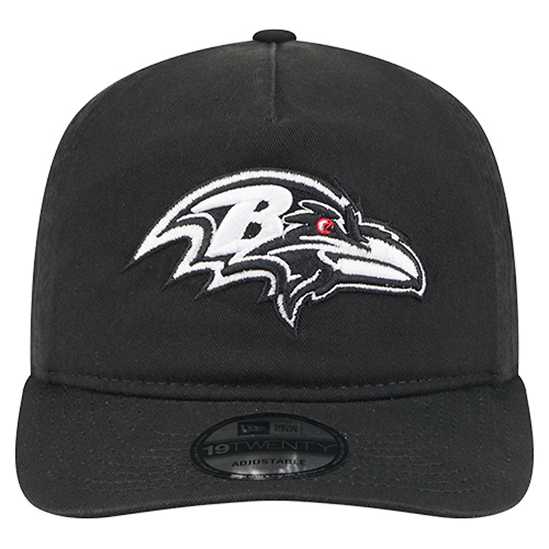 Casquette ajustable New Era 19TWENTY noire/blanche pour homme des Baltimore Ravens