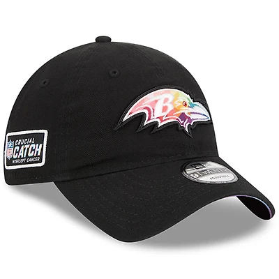 Men's New Era Black Baltimore Ravens 2023 NFL Crucial Catch 9TWENTY Adjustable Hat