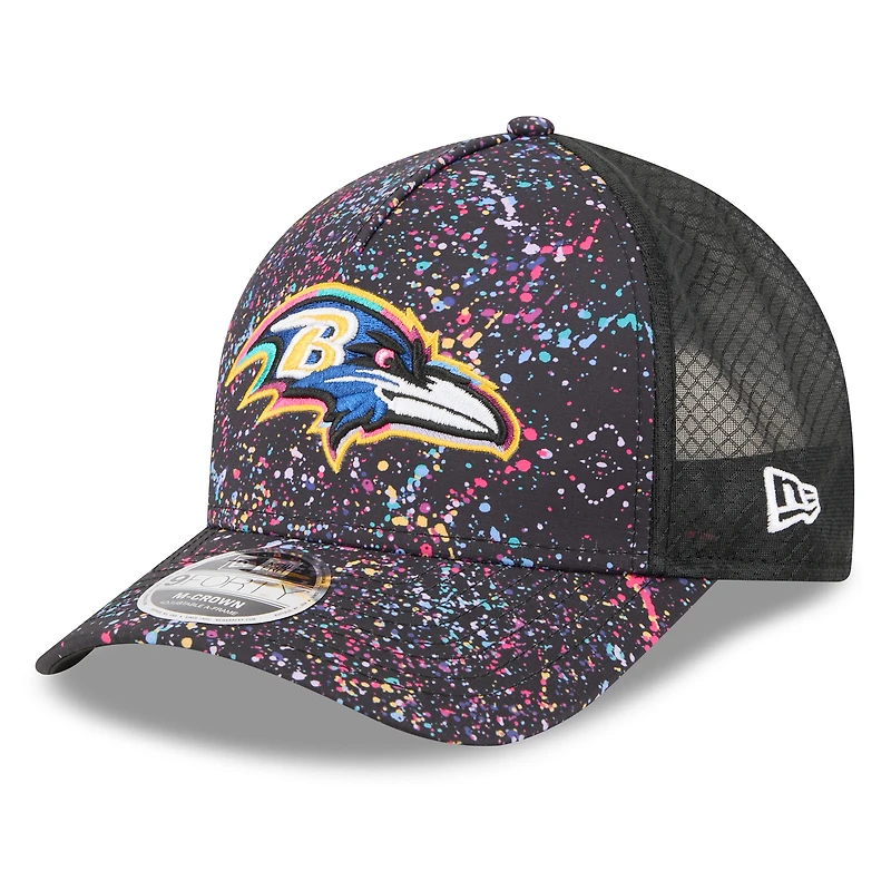 Casquette ajustable 9FORTY NFL Crucial Catch 2025 des Baltimore Ravens de New Era pour homme, noire