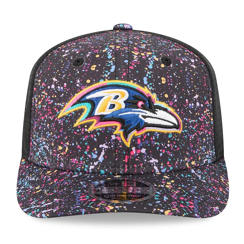 Men's New Era Black Baltimore Ravens 2025 NFL Crucial Catch 9SEVENTY Adjustable Hat