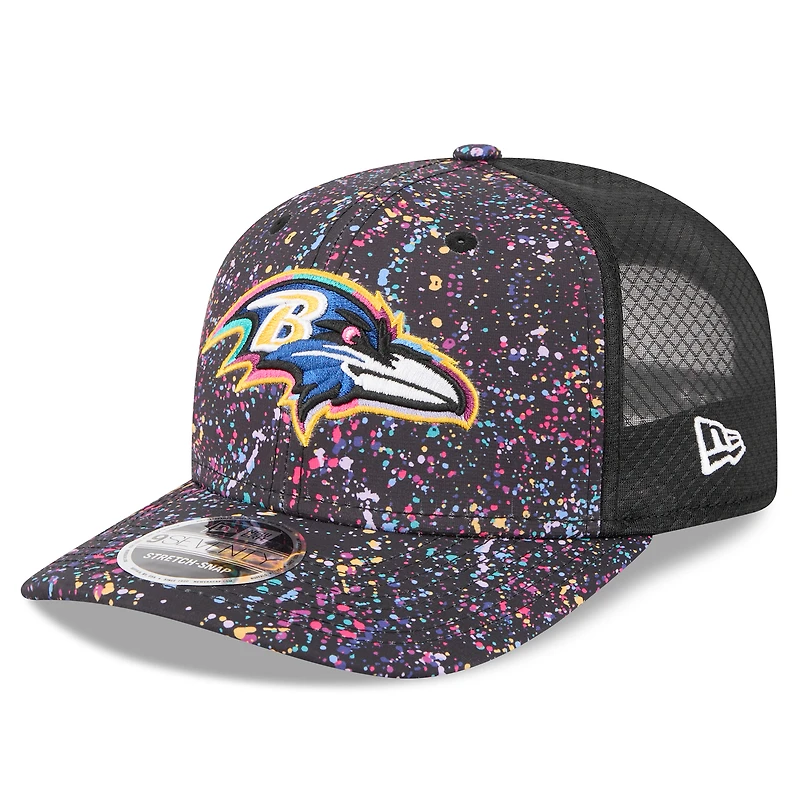 Men's New Era Black Baltimore Ravens 2025 NFL Crucial Catch 9SEVENTY Adjustable Hat