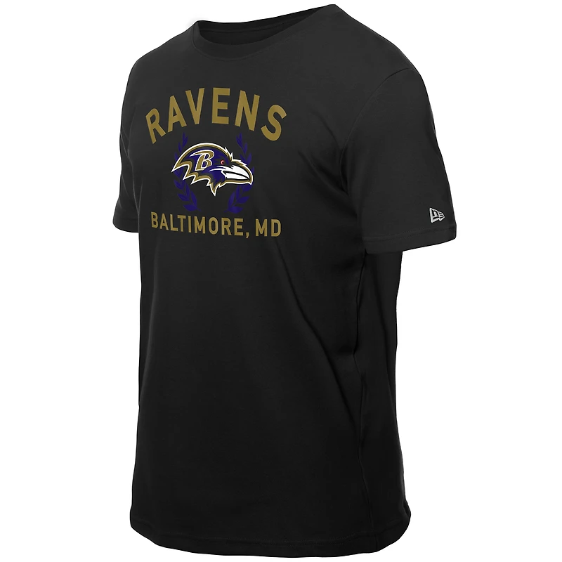 T-shirt noir New Era pour homme, édition 2025 de la NFL, Ravens Baltimore