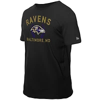 T-shirt noir New Era pour homme, édition 2025 de la NFL, Ravens Baltimore