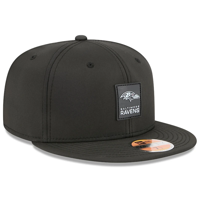Men's New Era Black Baltimore Ravens 2025 Sideline 59FIFTY Fitted Hat