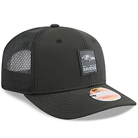 Men's New Era  Black Baltimore Ravens 2025 Sideline 9SEVENTY Adjustable Trucker Hat