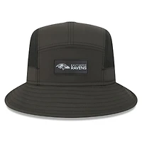Men's New Era Black Baltimore Ravens 2025 Sideline  Bucket Hat