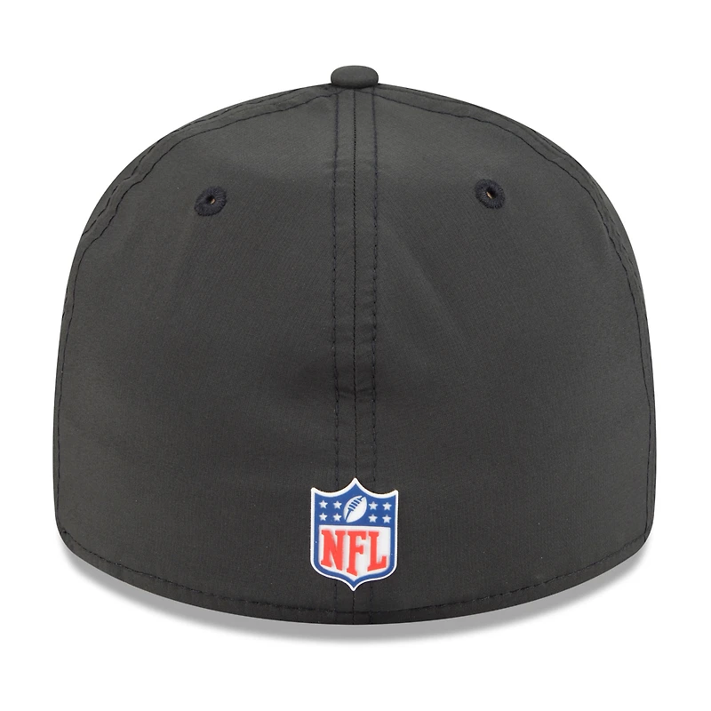 Casquette ajustée New Era 59FIFTY noire Baltimore Ravens 2025 Sideline Retro Crown pour homme