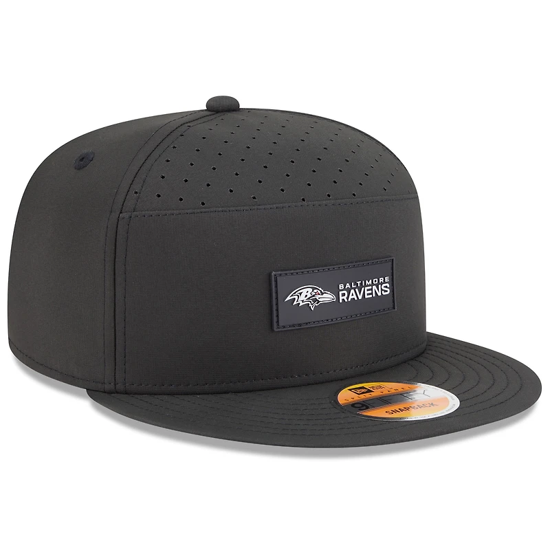 Casquette snapback 9FIFTY noire New Era Baltimore Ravens 2025 pour homme