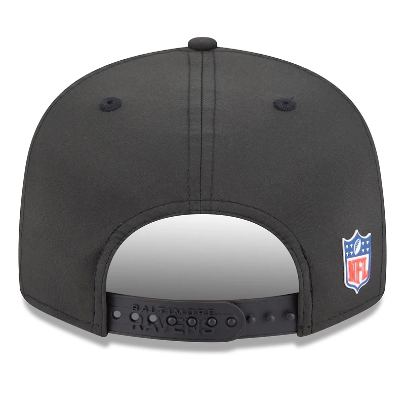 Casquette snapback 9FIFTY noire New Era Baltimore Ravens 2025 pour homme