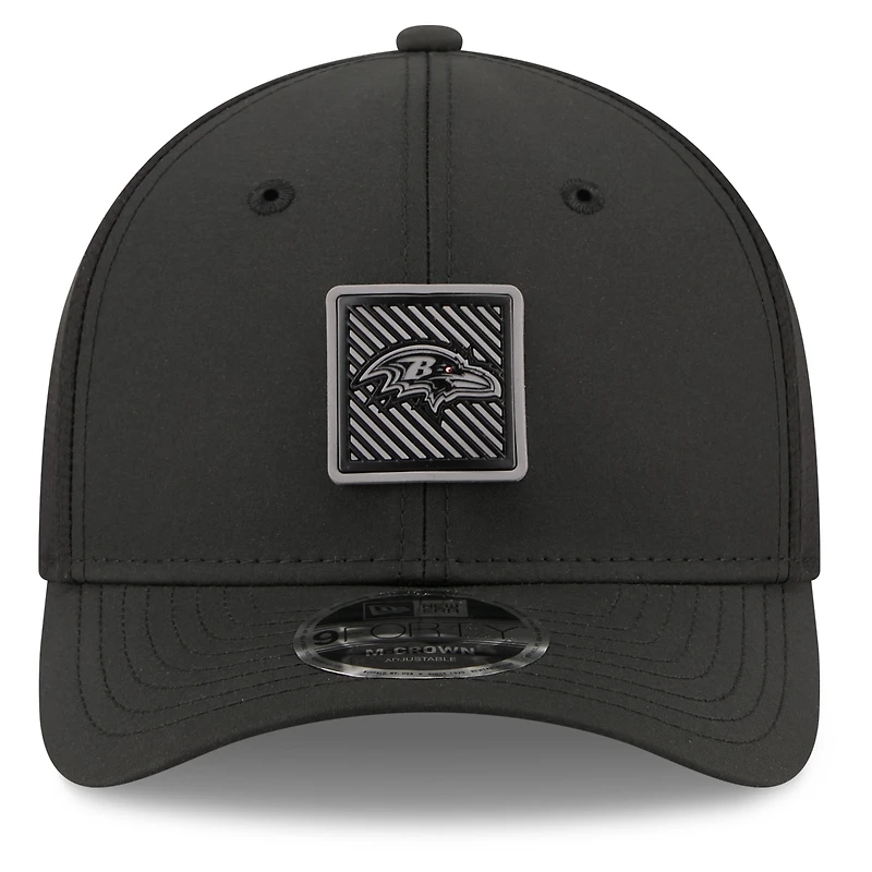 Men's New Era Black Baltimore Ravens 2026 NFL Training Camp 9FORTY Adjustable Hat