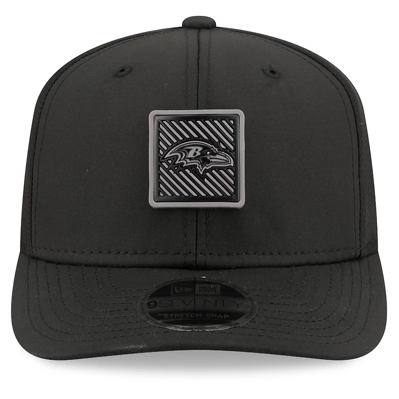 Men's New Era Black Baltimore Ravens 2026 NFL Training Camp 9SEVENTY Adjustable Hat