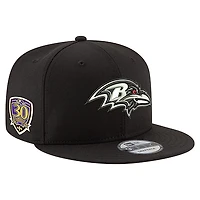 Men's New Era  Black Baltimore Ravens 30th Anniversary 9FIFTY Snapback Hat