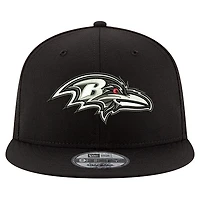 Casquette snapback New Era noire Baltimore Ravens 30e anniversaire 9FIFTY pour homme